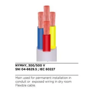 kabel nymhy 300/500 v SNI-04-6629.5 IEC 60227